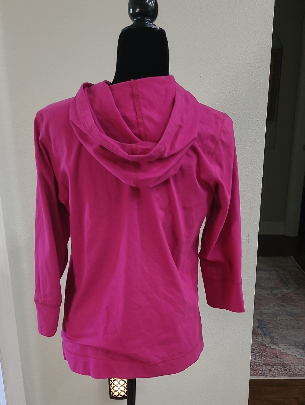 Oleg Cassini Sport Hot Pink Stud-Trim Hoodie Jacket Size Small - Picture 7 of 9